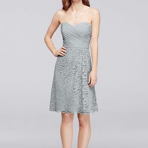 David’s Bridal Lace and Chiffon Bridesmaid Dress
